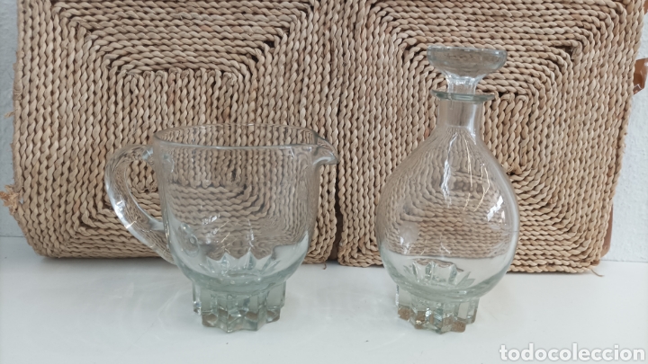 Antig&uuml;edades: Jarra y Botella de cristal Antiguo - Foto 1