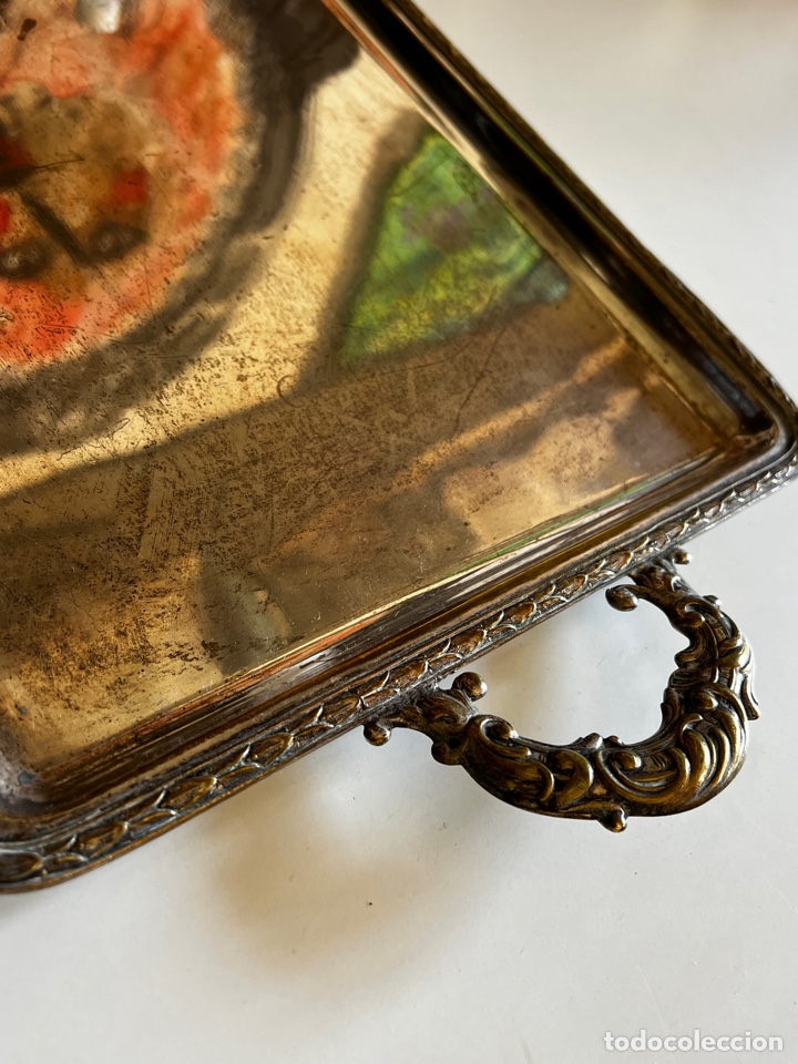 Antig&uuml;edades: Bandeja de plata inglesa - Foto 2
