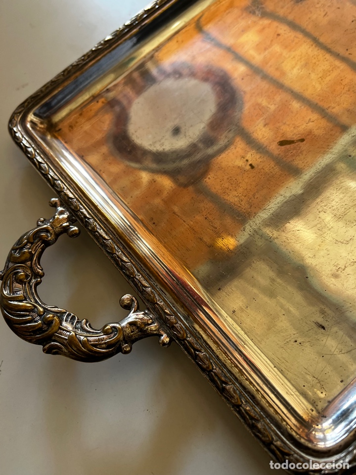 Antig&uuml;edades: Bandeja de plata inglesa - Foto 3