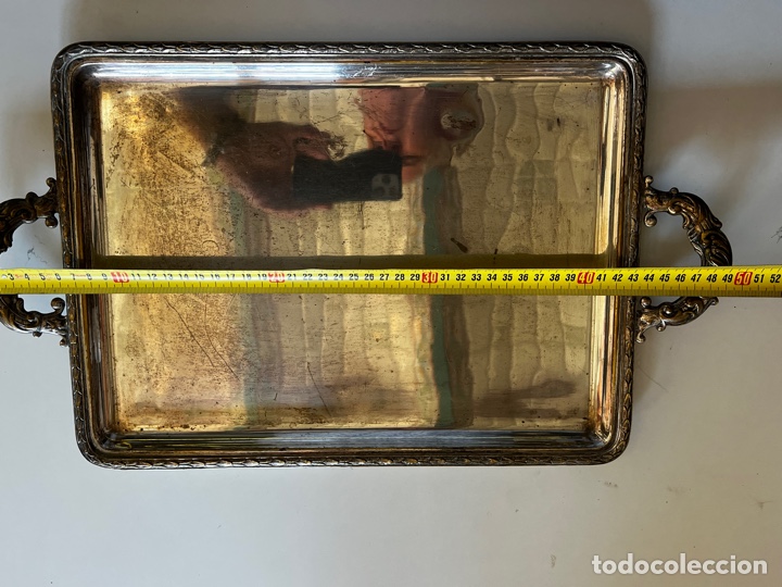 Antig&uuml;edades: Bandeja de plata inglesa - Foto 6