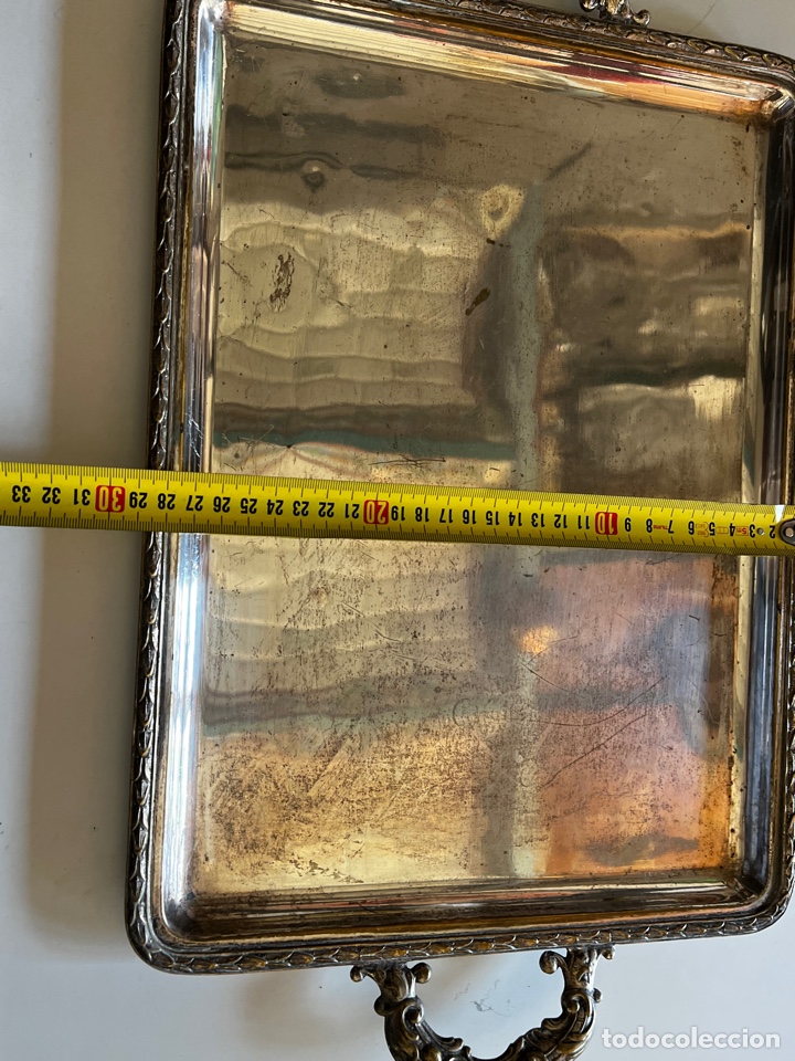 Antig&uuml;edades: Bandeja de plata inglesa - Foto 7