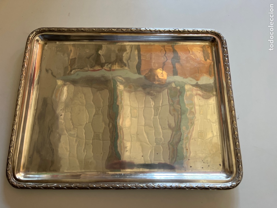 Antig&uuml;edades: Bandeja de plata inglesa - Foto 1