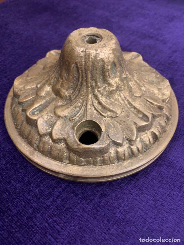 antiguo floron de bronce patinado y dorado al m - Compra venta en  todocoleccion