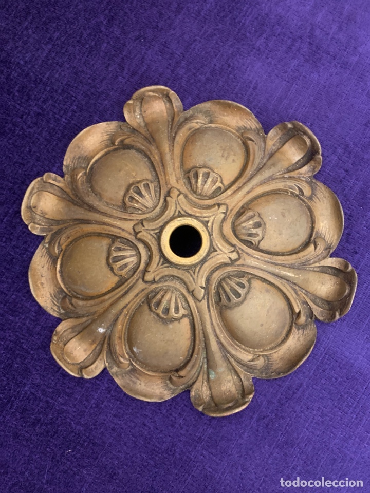 antiguo floron de bronce patinado y dorado al m - Compra venta en