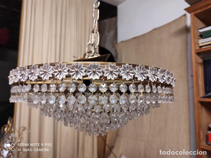 Antig&uuml;edades: lampara de techi cristal - Foto 2
