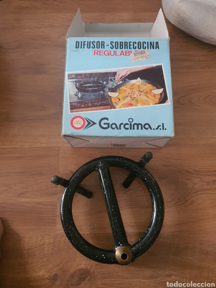 Antiquit&auml;ten: difusor hornillo paellero sobrecocina regulable.