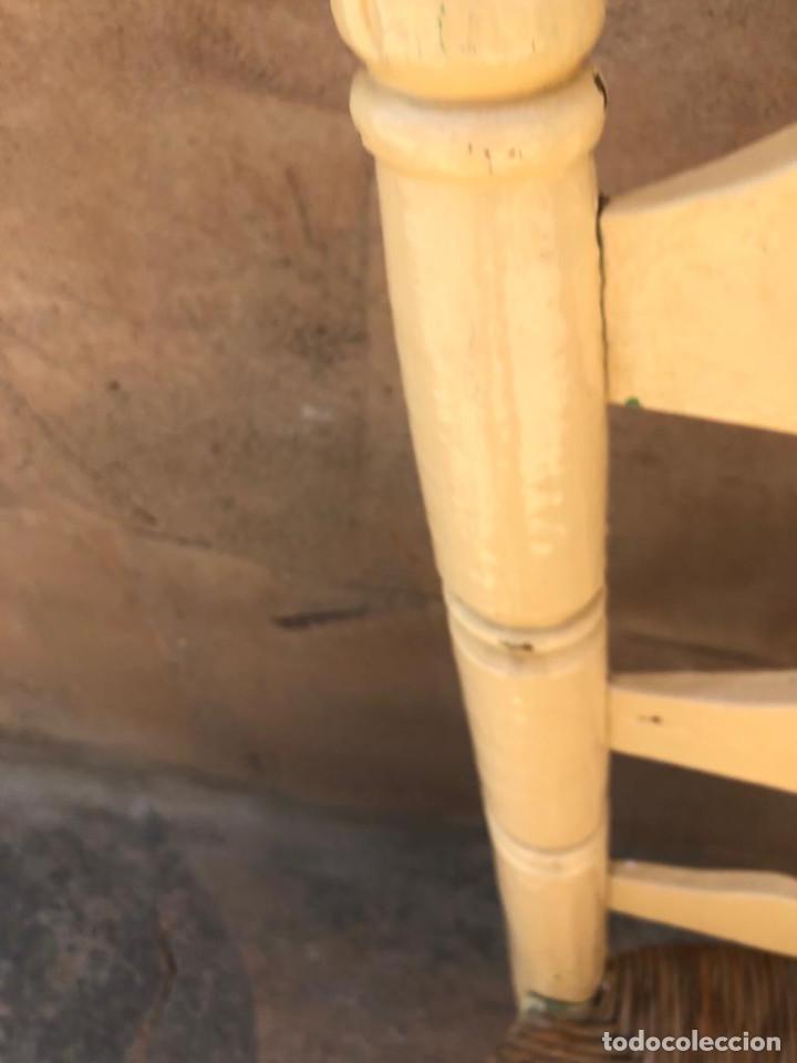 Antig&uuml;edades: SILLA ANTIGUA DE MADERA Y ENEA. - Foto 2