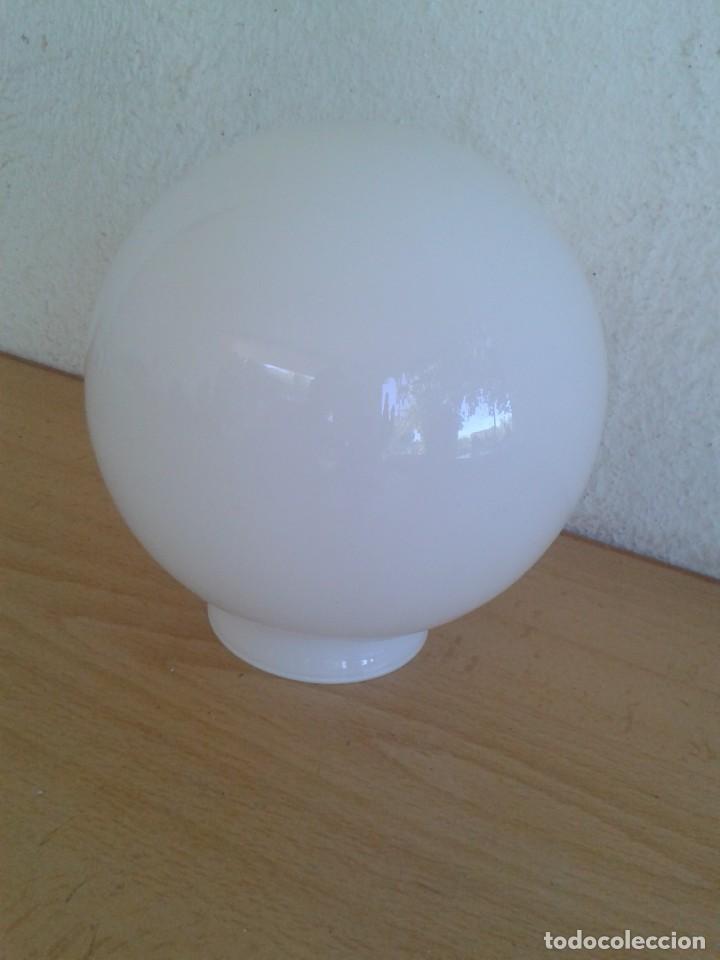 Antig&uuml;edades: TULIPA GLOBO CRISTAL BLANCO OPALINA - Foto 3