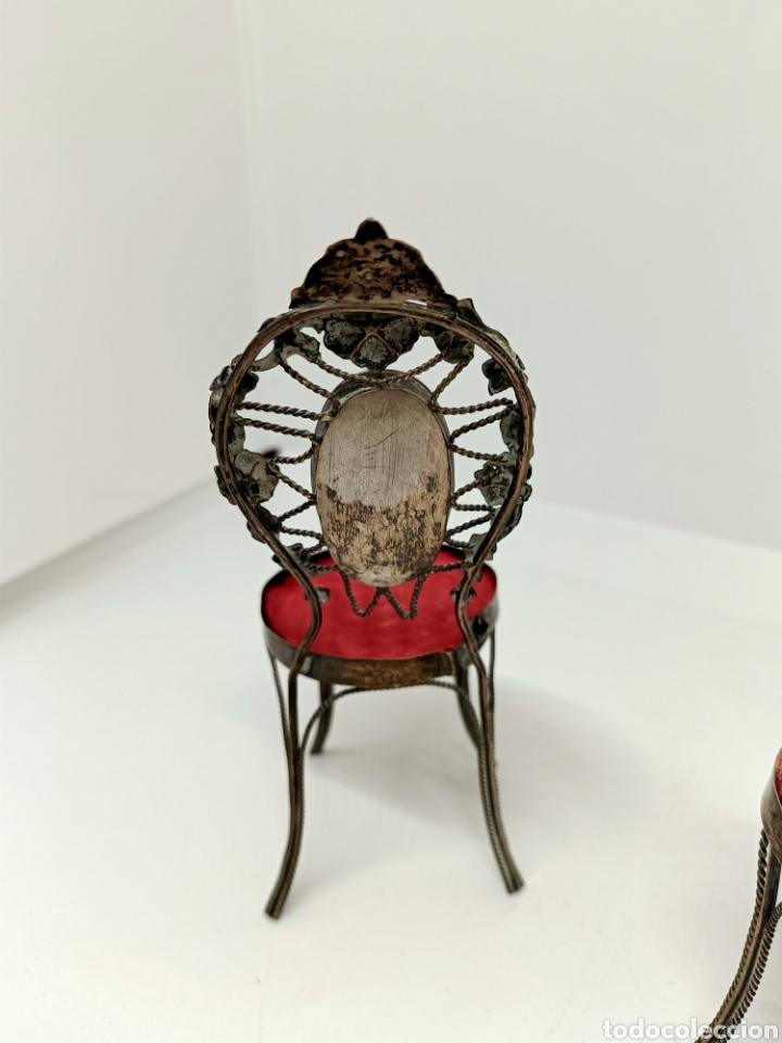 Antig&uuml;edades: Pareja de sillas de plata - Foto 4