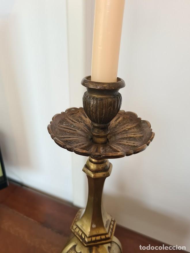 Antig&uuml;edades: CANDELABRO BRONCE - Foto 2