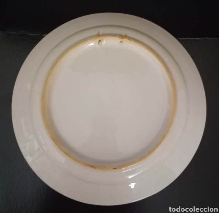 Antig&uuml;edades: PLATO DE CER&Aacute;MICA DE MANISES 22 cm - Foto 3