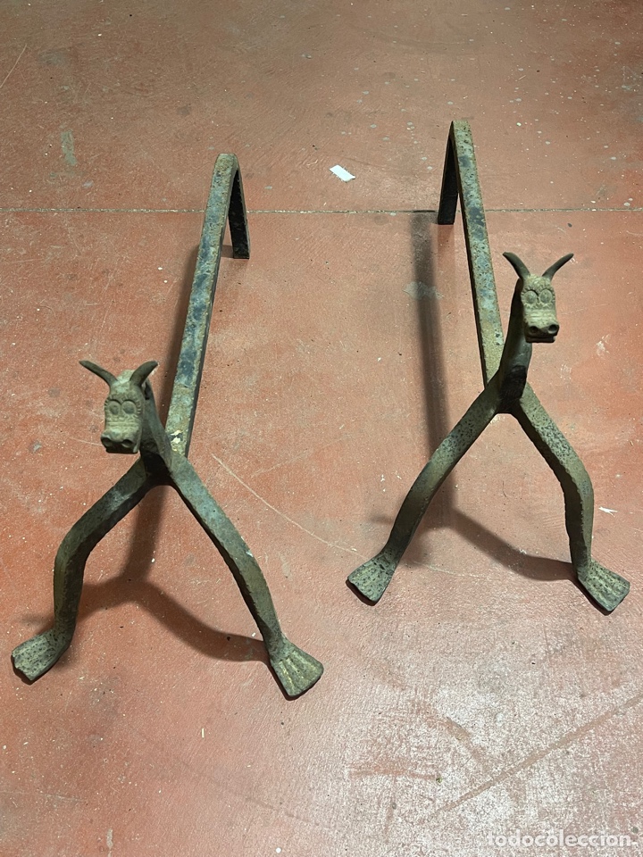 Antig&uuml;edades: Morillos de hierro forjado - Foto 1