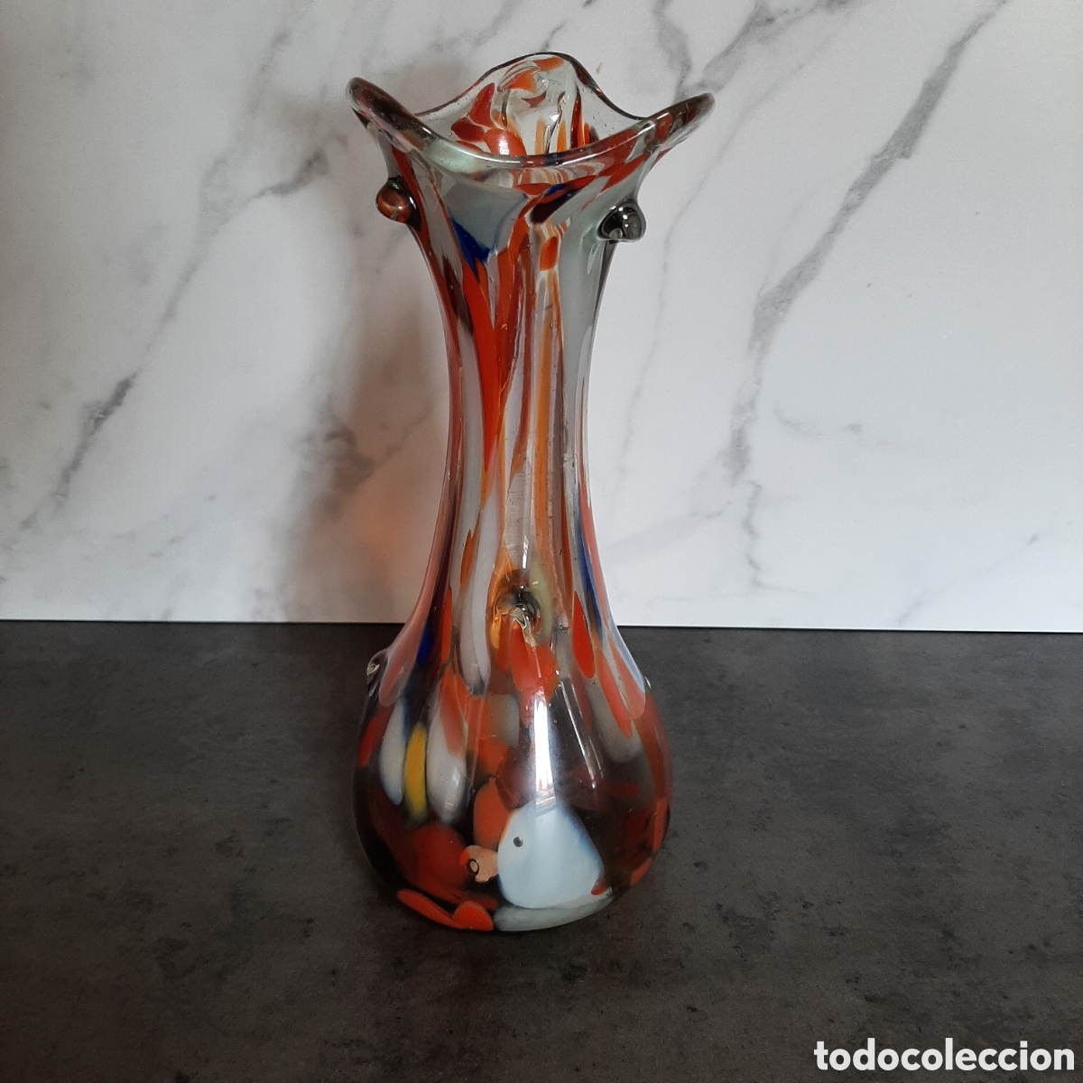 Antig&uuml;edades: JARR&Oacute;N CRISTAL MURANO 24cm - Foto 2