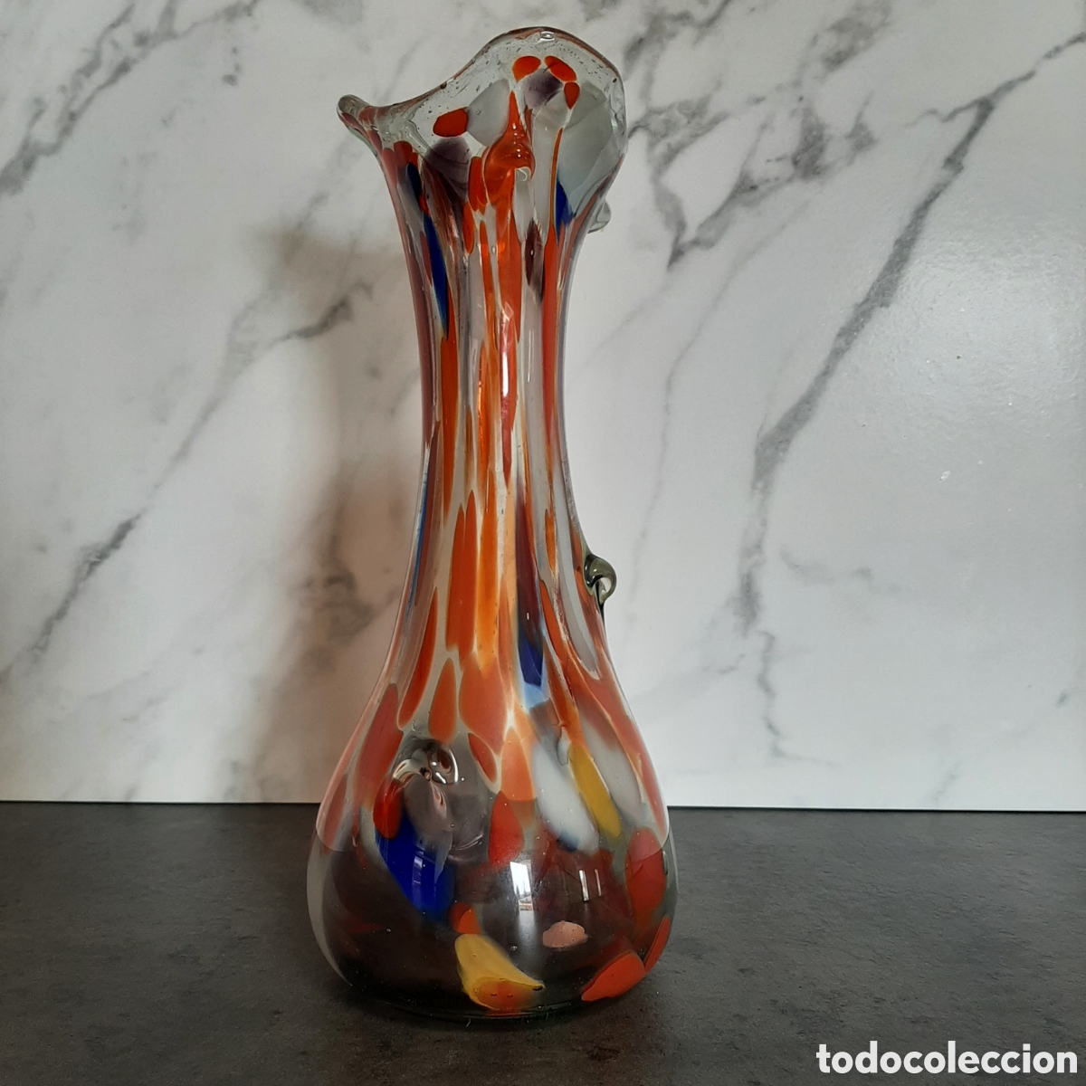 Antig&uuml;edades: JARR&Oacute;N CRISTAL MURANO 24cm - Foto 4