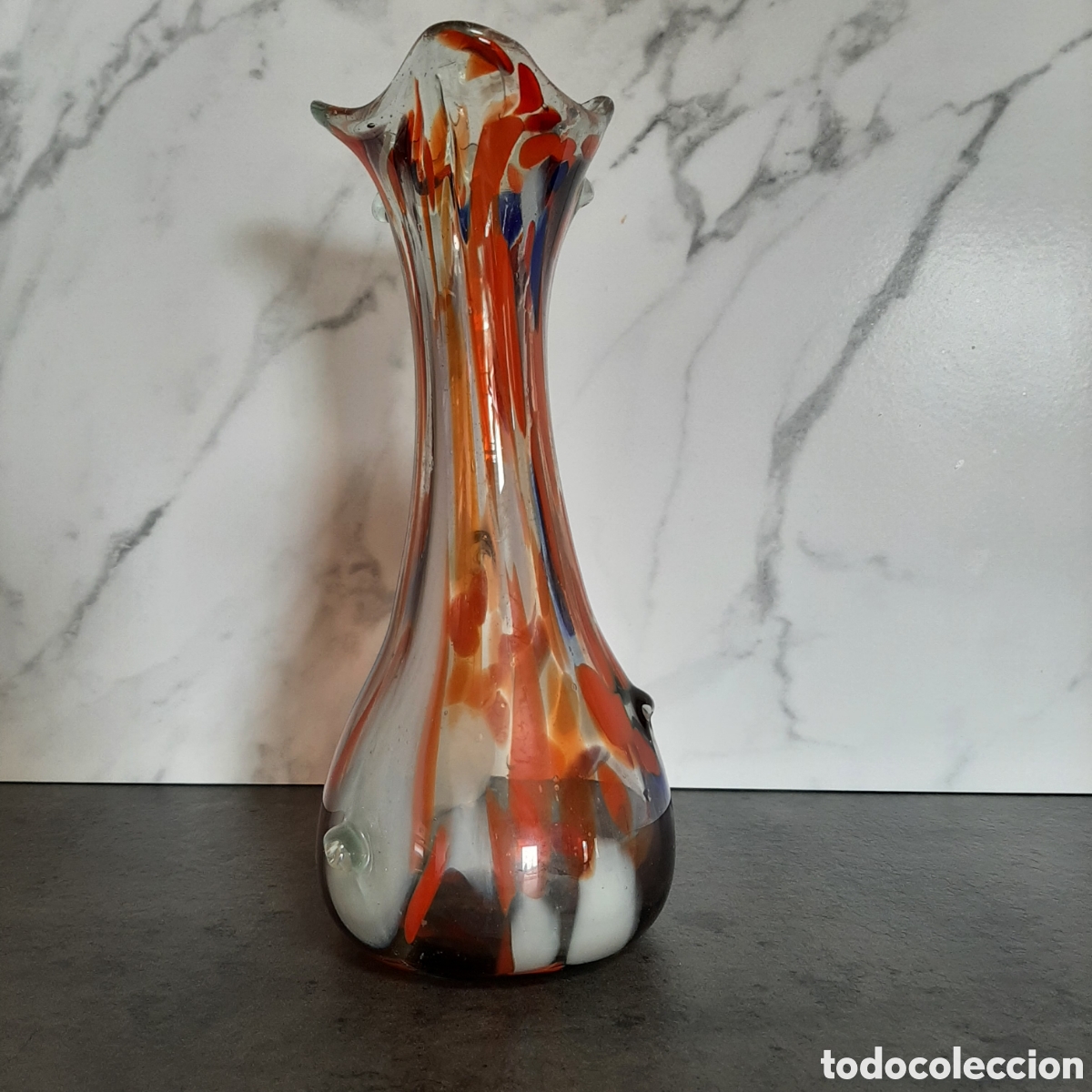 Antig&uuml;edades: JARR&Oacute;N CRISTAL MURANO 24cm - Foto 5
