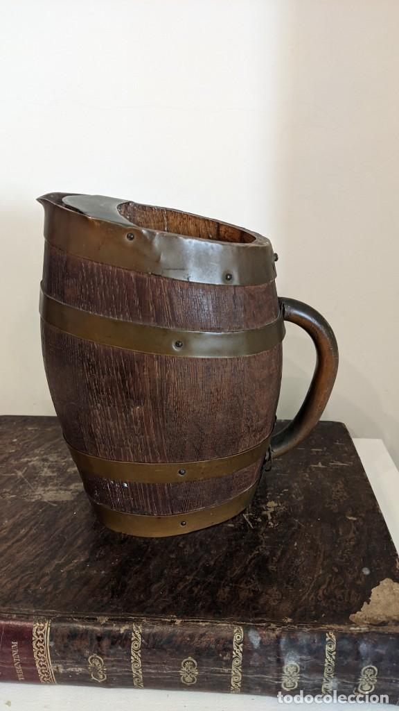 Antig&uuml;edades: LOTE 3 JARRA MADERA LAT&Oacute;N - Foto 10