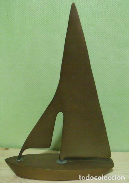 Antig&uuml;edades: Lote Set Figuras Barcos Veleros Bronce - Foto 5
