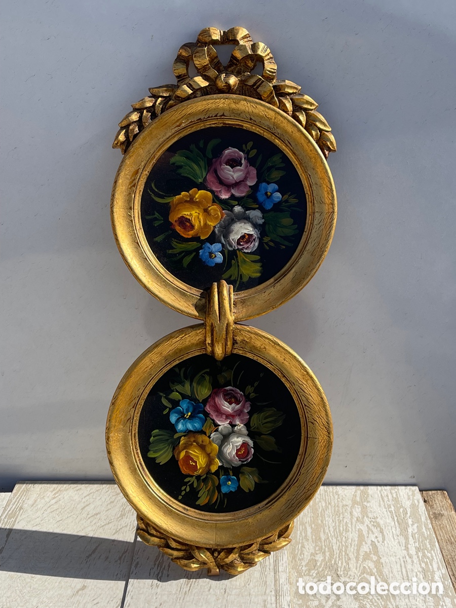 Antig&uuml;edades: Marco de madera con pan de oro antiguo - Foto 1