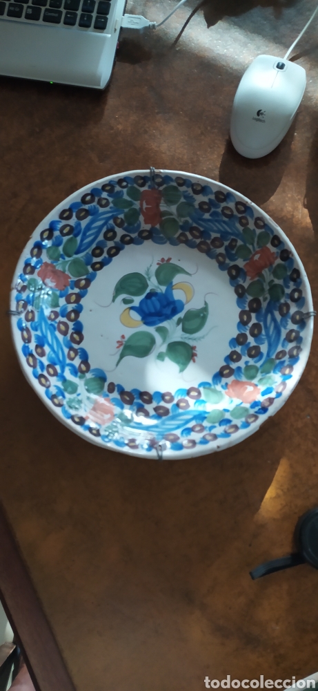 Antig&uuml;edades: Plato de Manises 26 cms - Foto 1