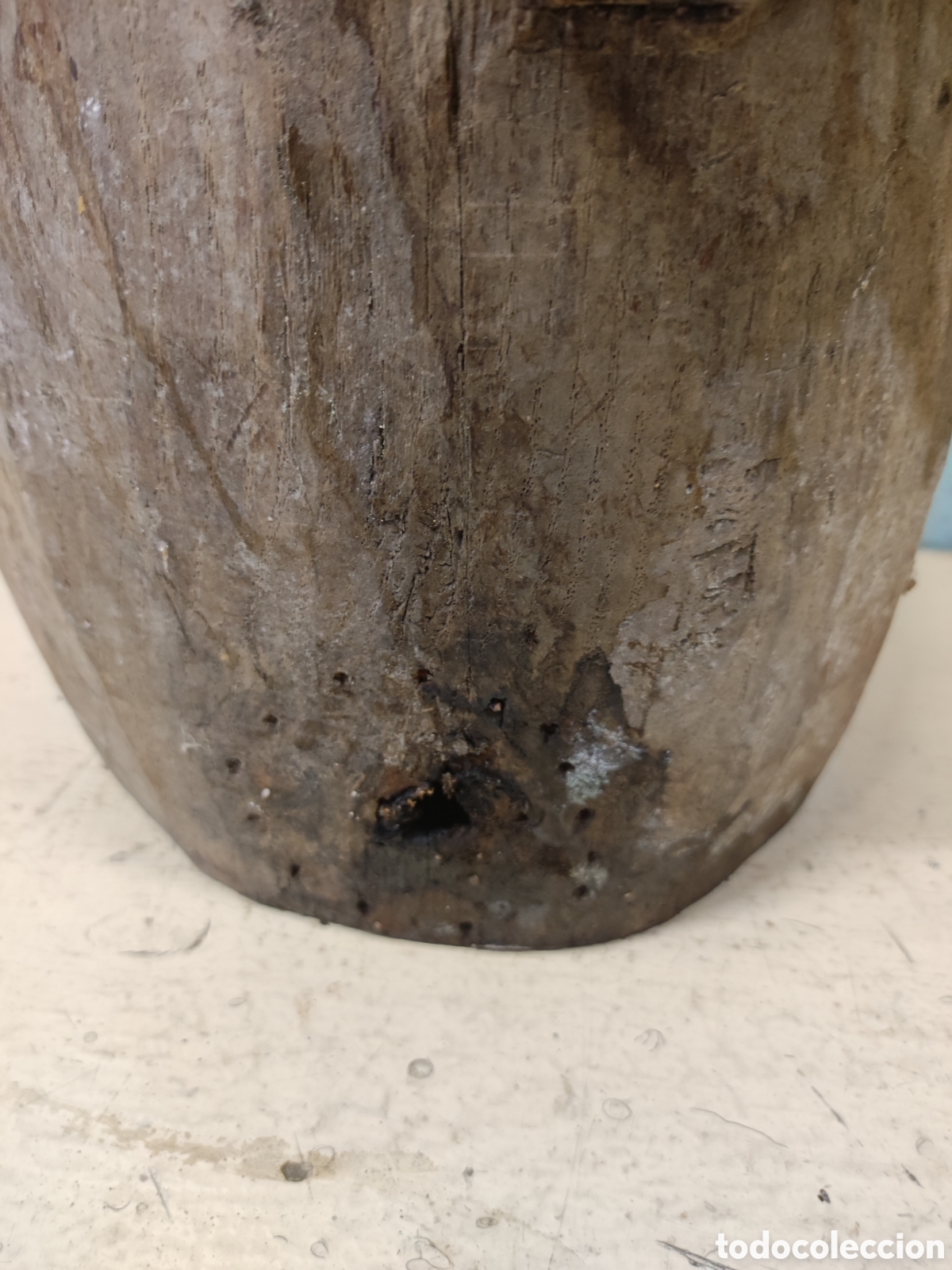 Antig&uuml;edades: C&aacute;ntaro de madera - Foto 4