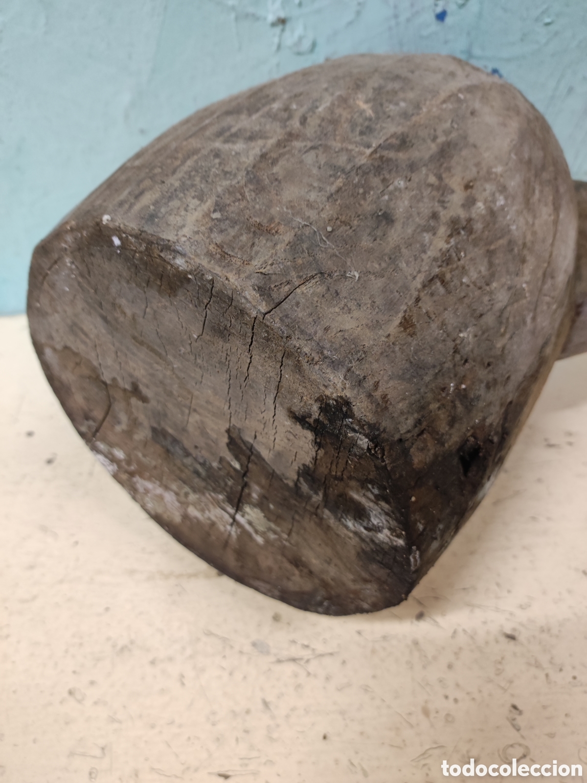 Antig&uuml;edades: C&aacute;ntaro de madera - Foto 6