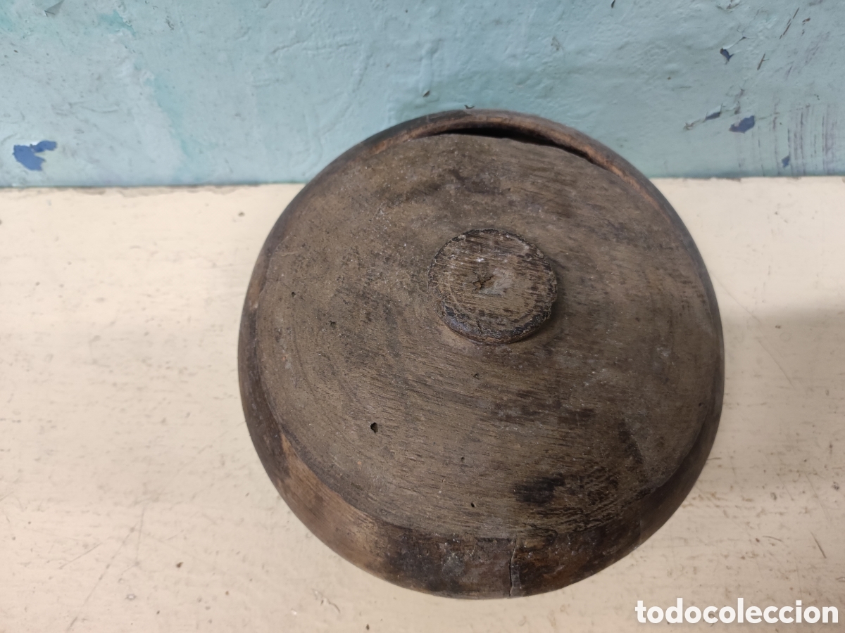 Antig&uuml;edades: Fiambrera de madera con tapa - Foto 4