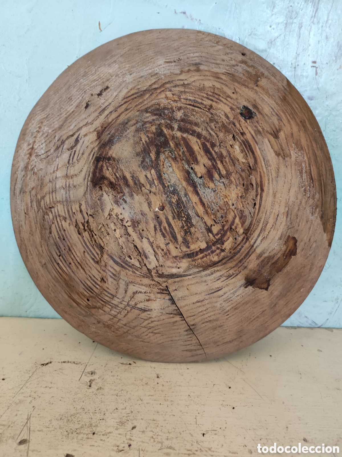 Antig&uuml;edades: Plato de madera antiguo - Foto 2