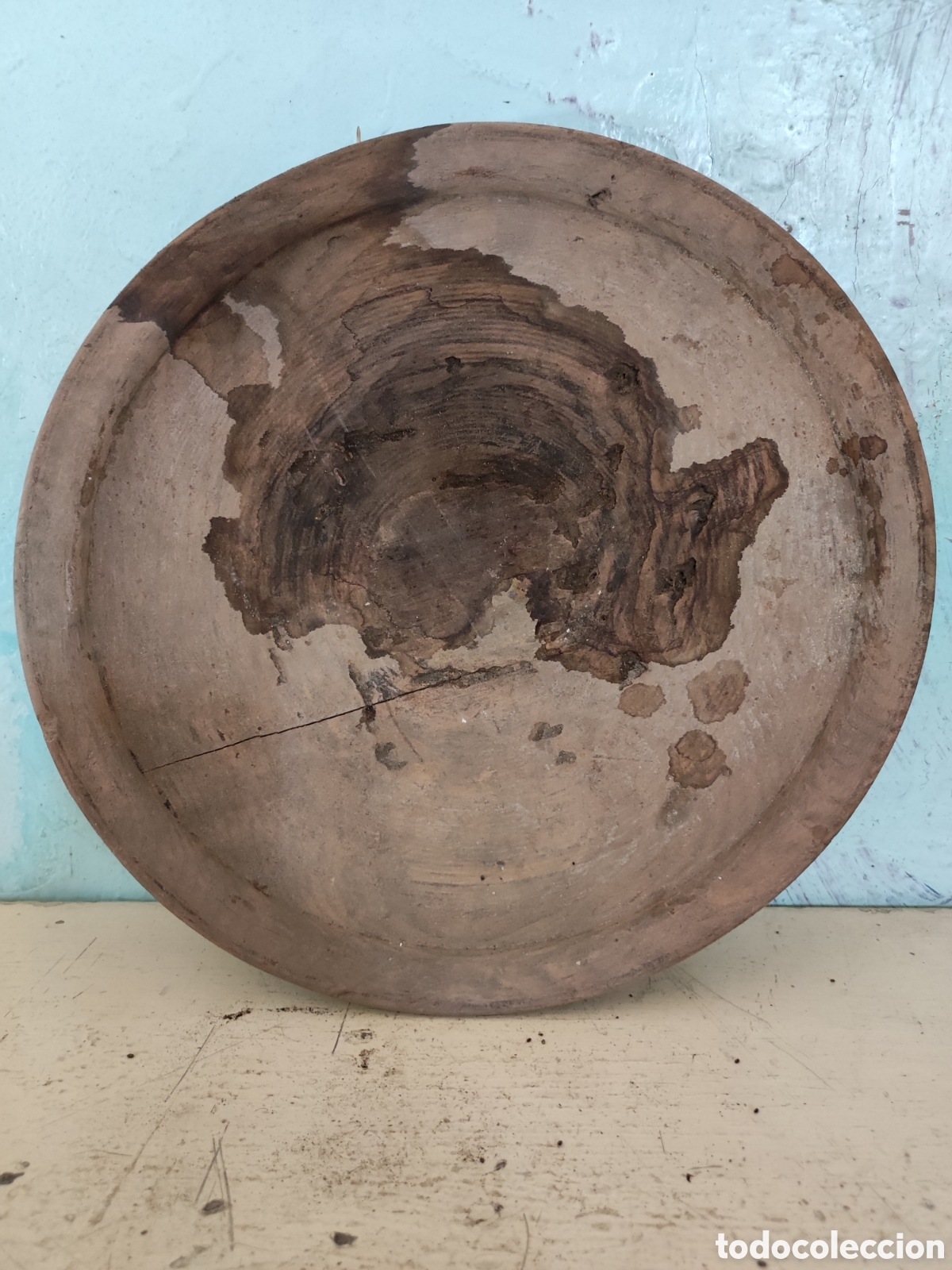 Antig&uuml;edades: Plato de madera antiguo - Foto 1