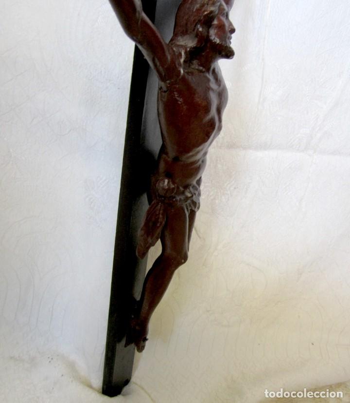 Antig&uuml;edades: Cristo C12 madera tallada SXIX - Foto 10