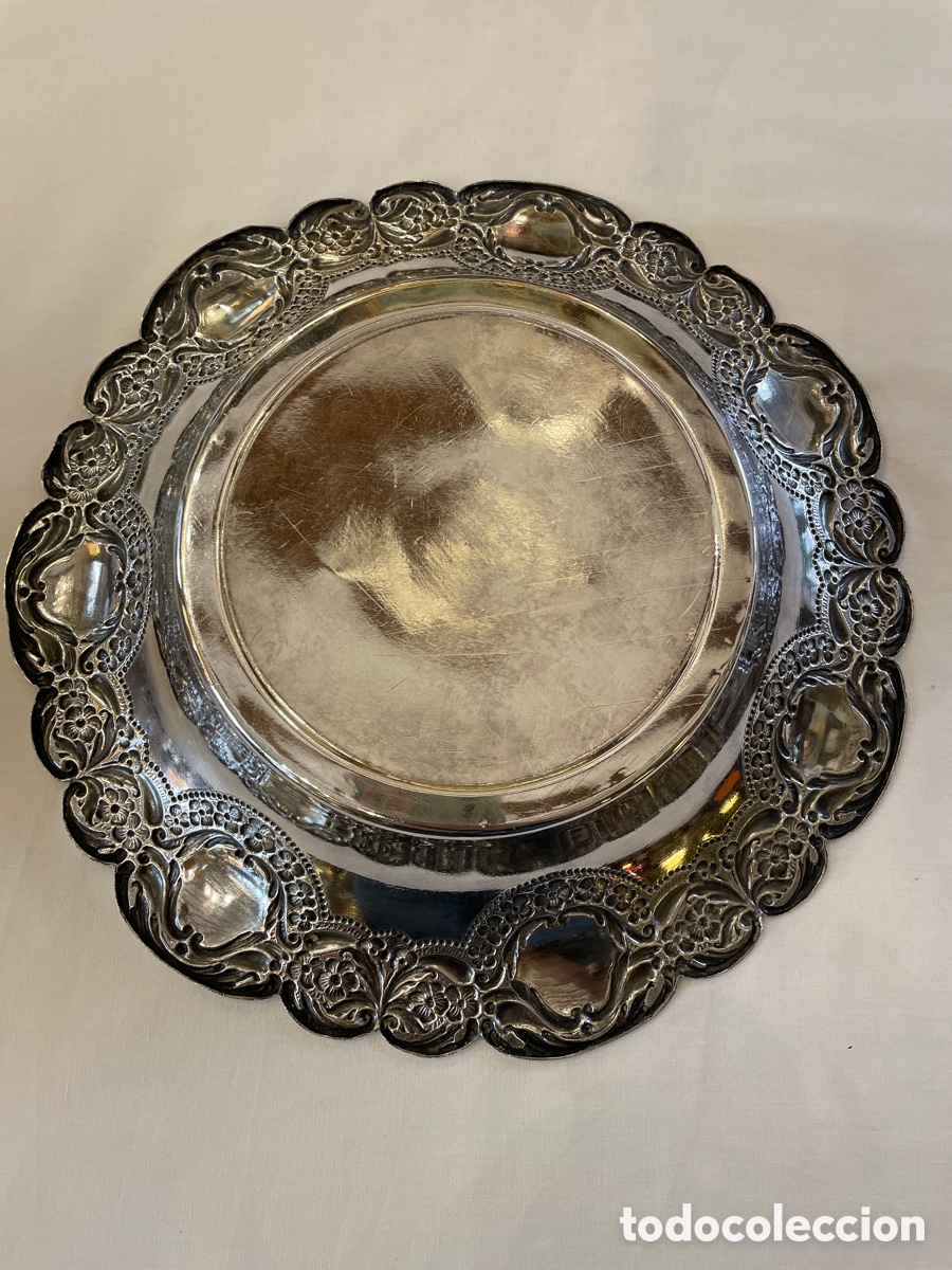 Antig&uuml;edades: Bandeja plateada - Foto 2