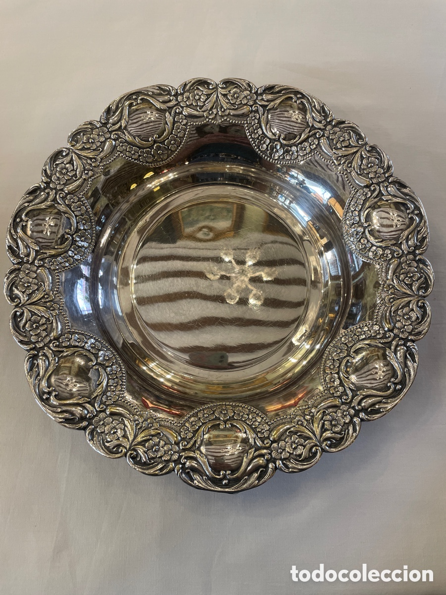 Antig&uuml;edades: Bandeja plateada - Foto 1
