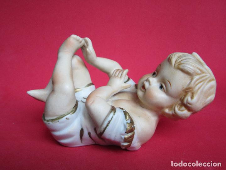 Antig&uuml;edades: BEBE PIANO DE PORCELANA BISCUIT - Foto 3