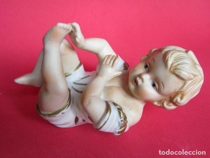 Antig&uuml;edades: BEBE PIANO DE PORCELANA BISCUIT - Foto 4