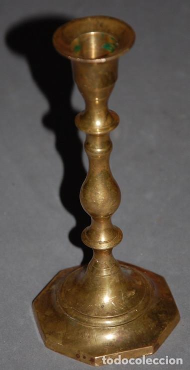 Antig&uuml;edades: ANTIGUO CANDELABRO DE LATON/BRONCE-03 - Foto 2
