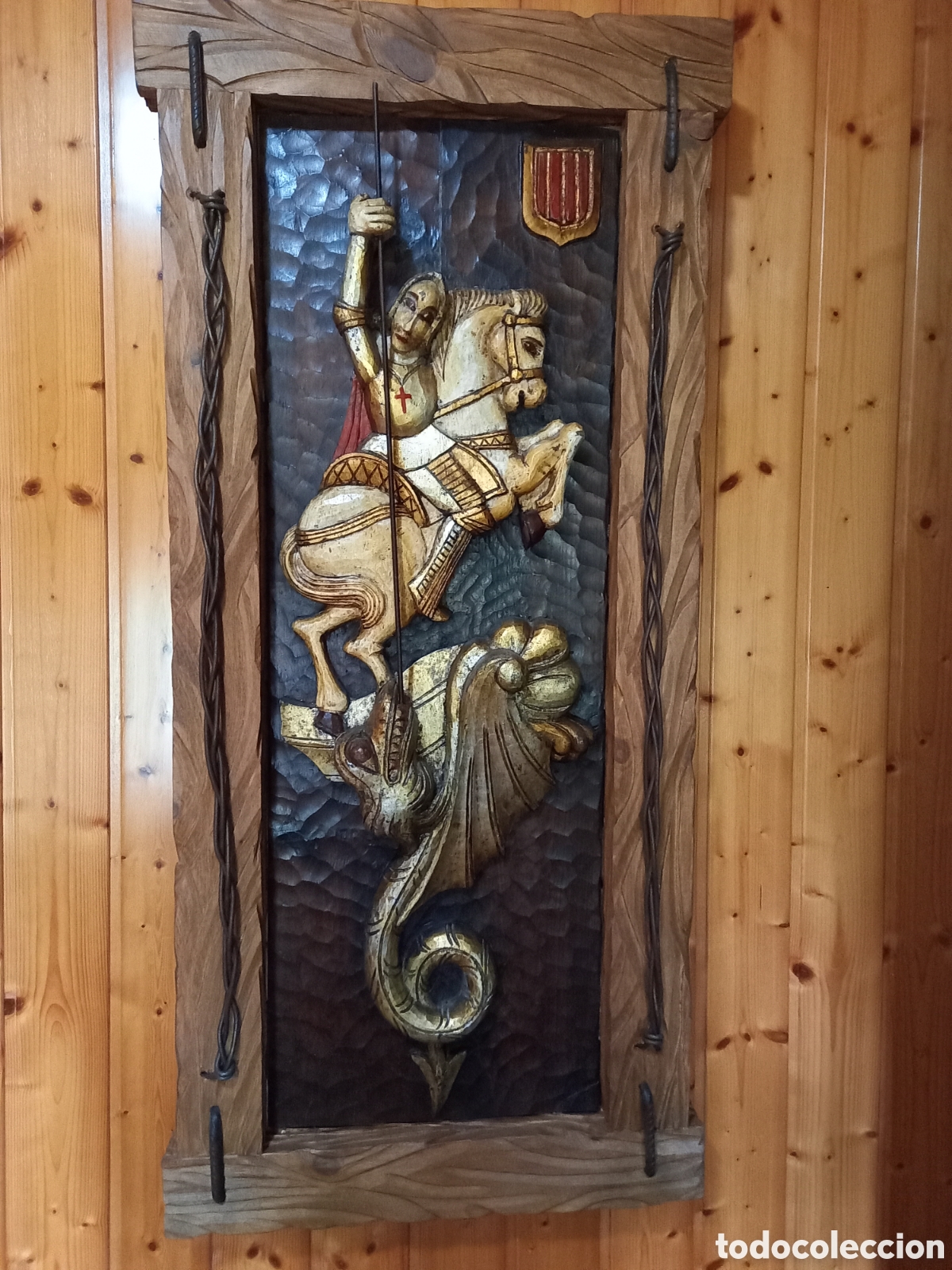 Antig&uuml;edades: Talla de San Jorge - Foto 1