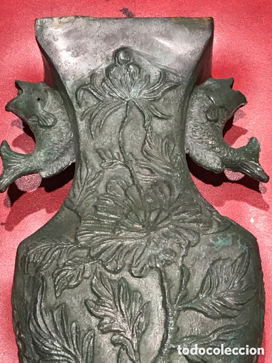 Antig&uuml;edades: Jarron bronce (estilo modernista) 28 cm. - Foto 2