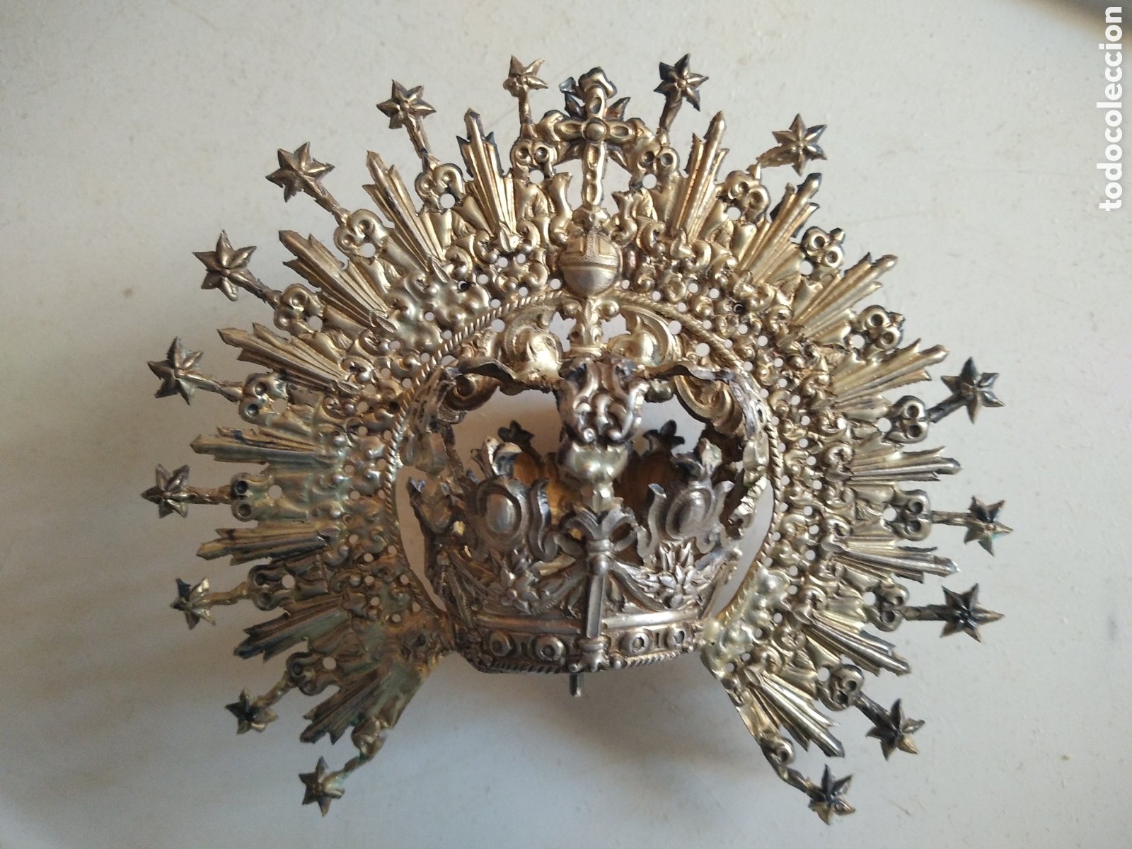 antigua corona virgen oro orfebrería leer - Compra venta en todocoleccion