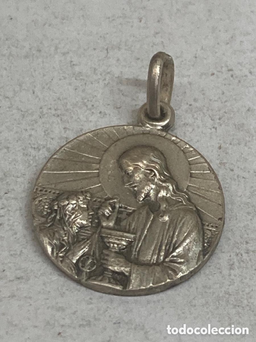 Antig&uuml;edades: Medalla de plata religiosa - Foto 1