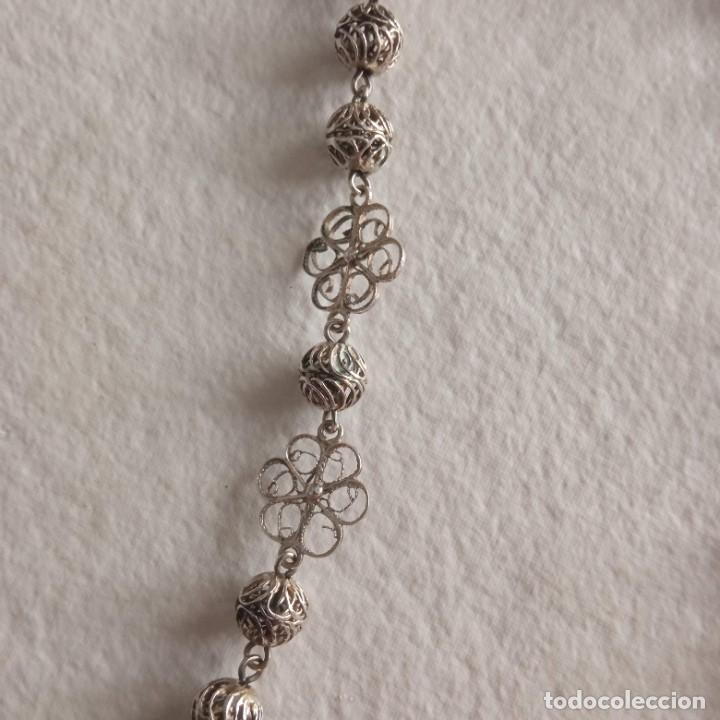 Antig&uuml;edades: Rosario filigrana de plata - Foto 11
