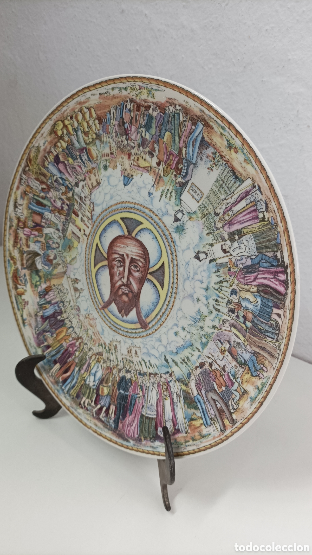 Antig&uuml;edades: Plato de porcelana de la Santa Fa - Foto 2