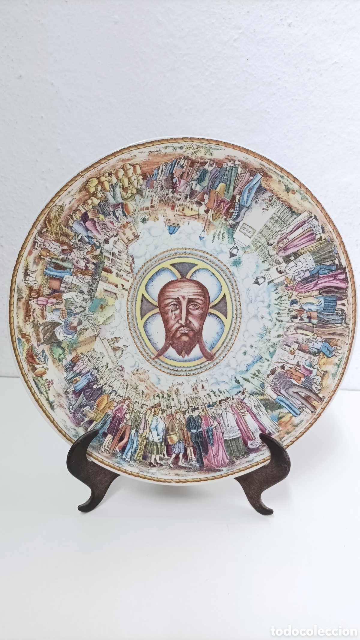 Antig&uuml;edades: Plato de porcelana de la Santa Fa - Foto 1