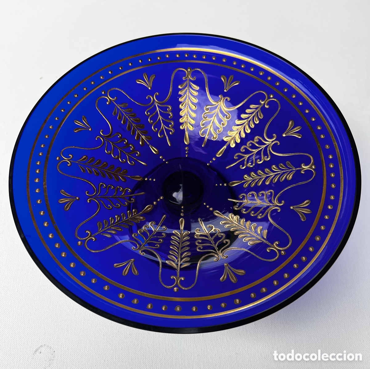 Antig&uuml;edades: Centro de cristal azul - Foto 3