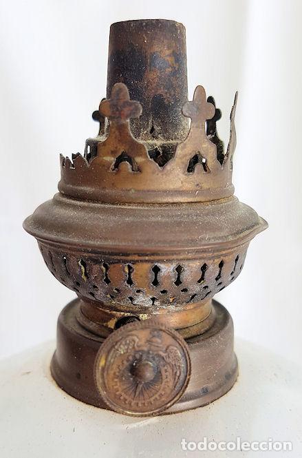 Antig&uuml;edades: QUINQUE DE OPALINA DECORADO RELOJ ALADO - Foto 5