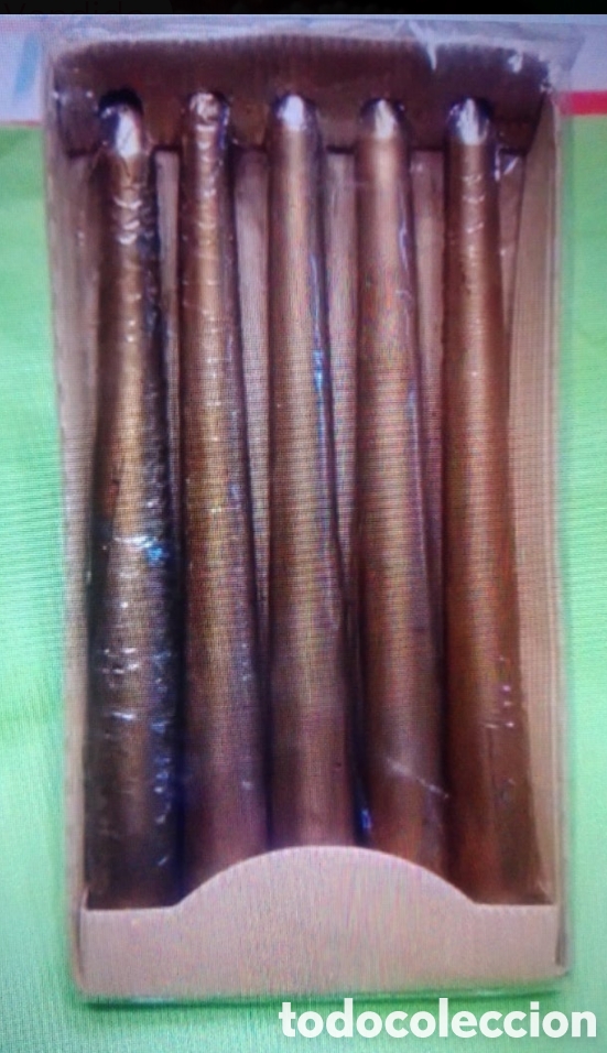 Antig&uuml;edades: LOTE 5 VELAS DORADAS x2&euro; - Foto 1