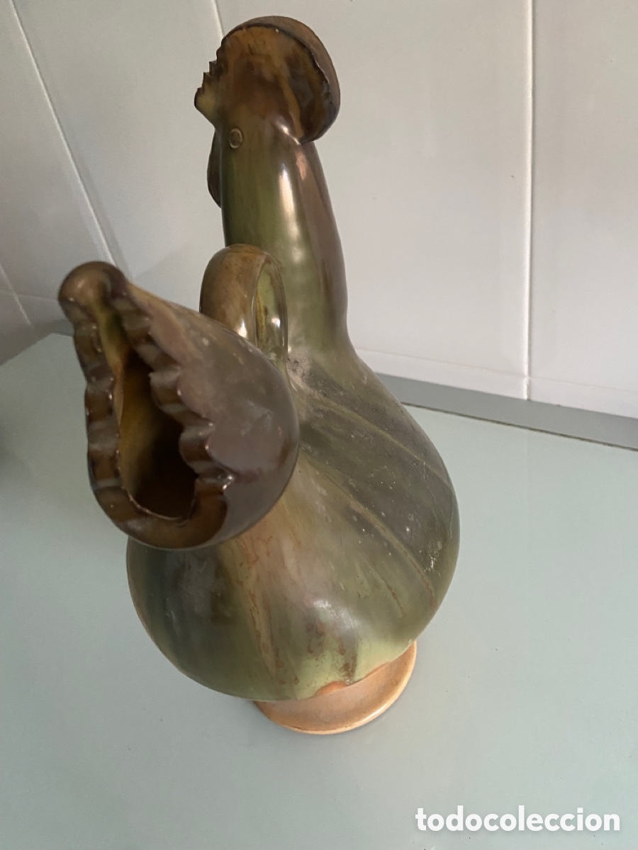 Antig&uuml;edades: Botijo vidriado con forma de Gallo - Foto 3