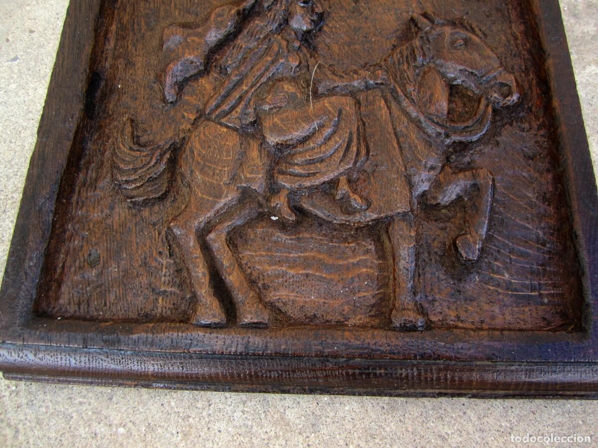Antig&uuml;edades: Talla en madera de dama montando a caballo - Foto 3