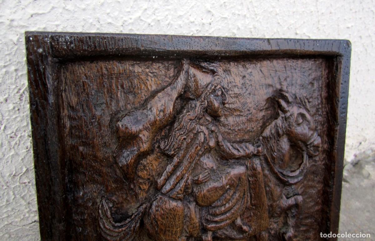 Antig&uuml;edades: Talla en madera de dama montando a caballo - Foto 7