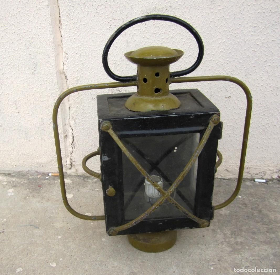 Antig&uuml;edades: Farol antiguo de hierro - Foto 1