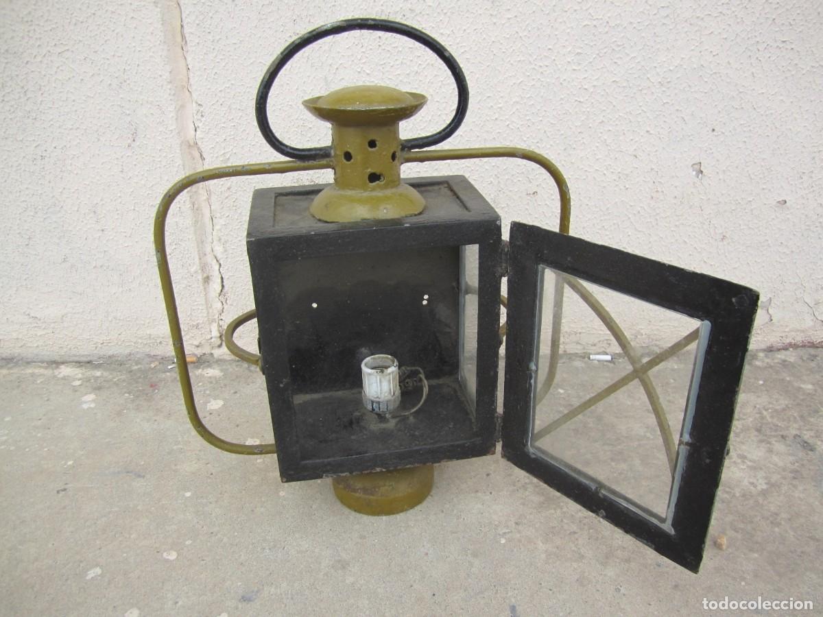 Antig&uuml;edades: Farol antiguo de hierro - Foto 4