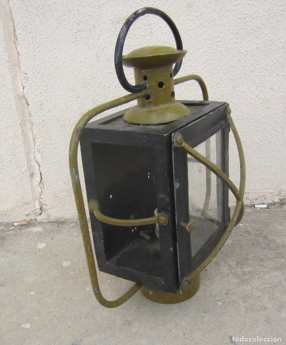 Antig&uuml;edades: Farol antiguo de hierro - Foto 6